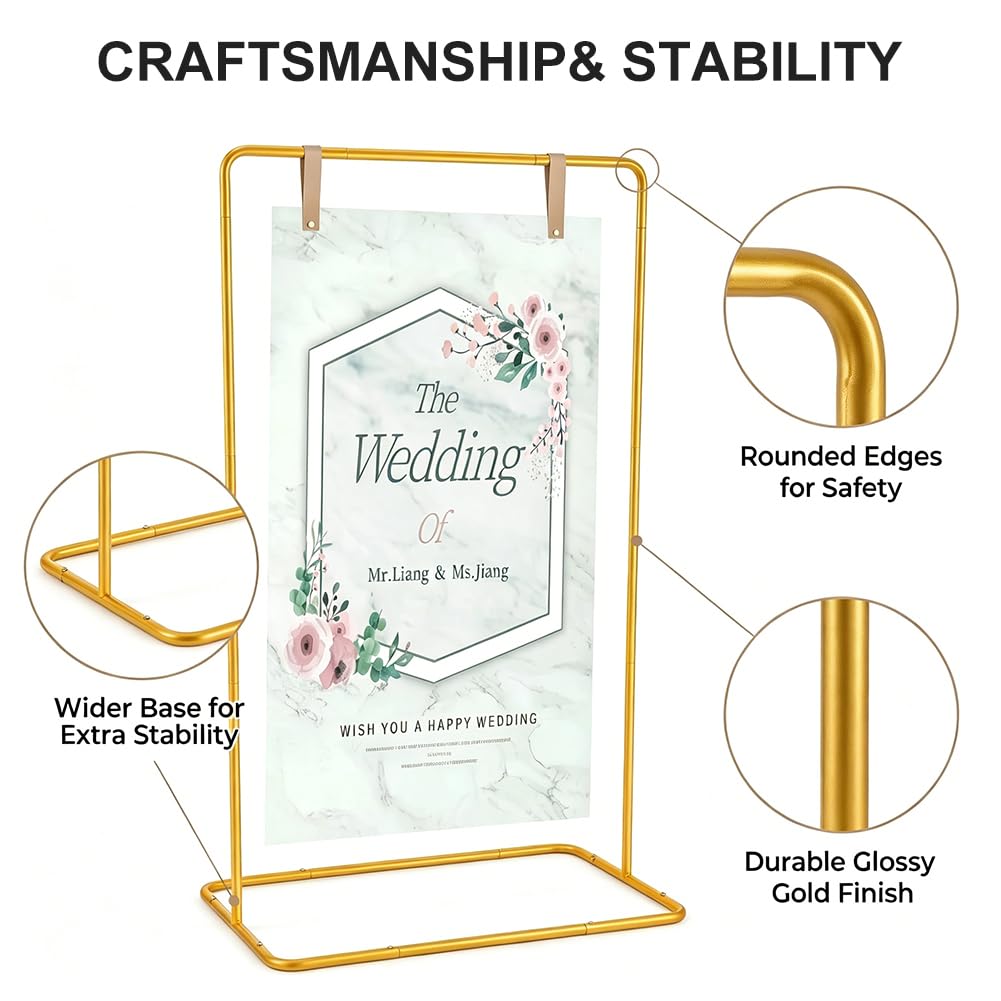 173 x 80 cm - Support de plaque de bienvenue pour mariage, support de plaque de mariage avec 4 sangles en cuir, arche de mariage, support de fond pour panneaux de mariage, support publicitaire, arche