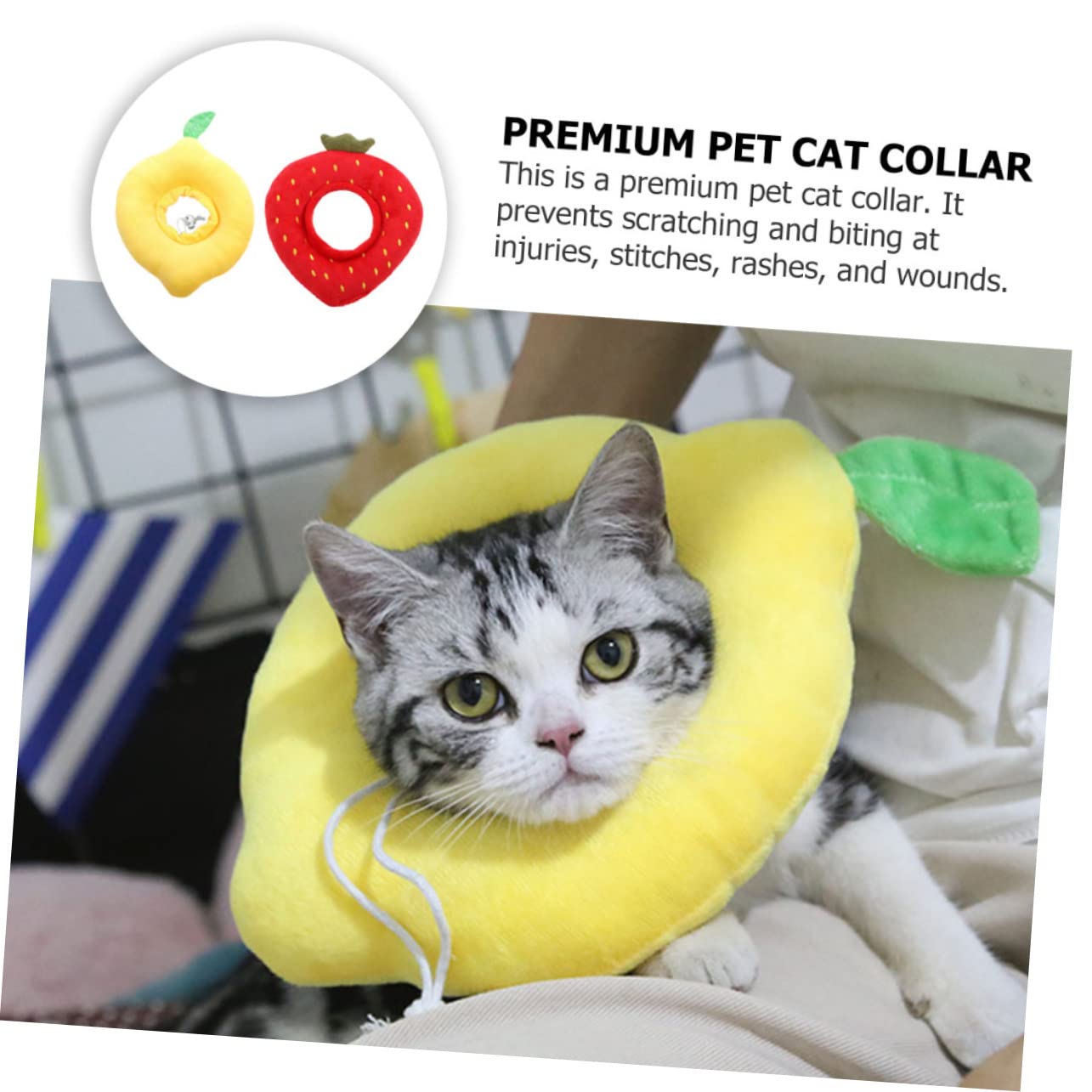 Happyyami 6pezzi Collare Per Gatti Regolabile Cono Di Design Protettivo Per Ferite e Interventi Antiscratch e Confortevole Per Cani e Gatti Di Diverse Taglie