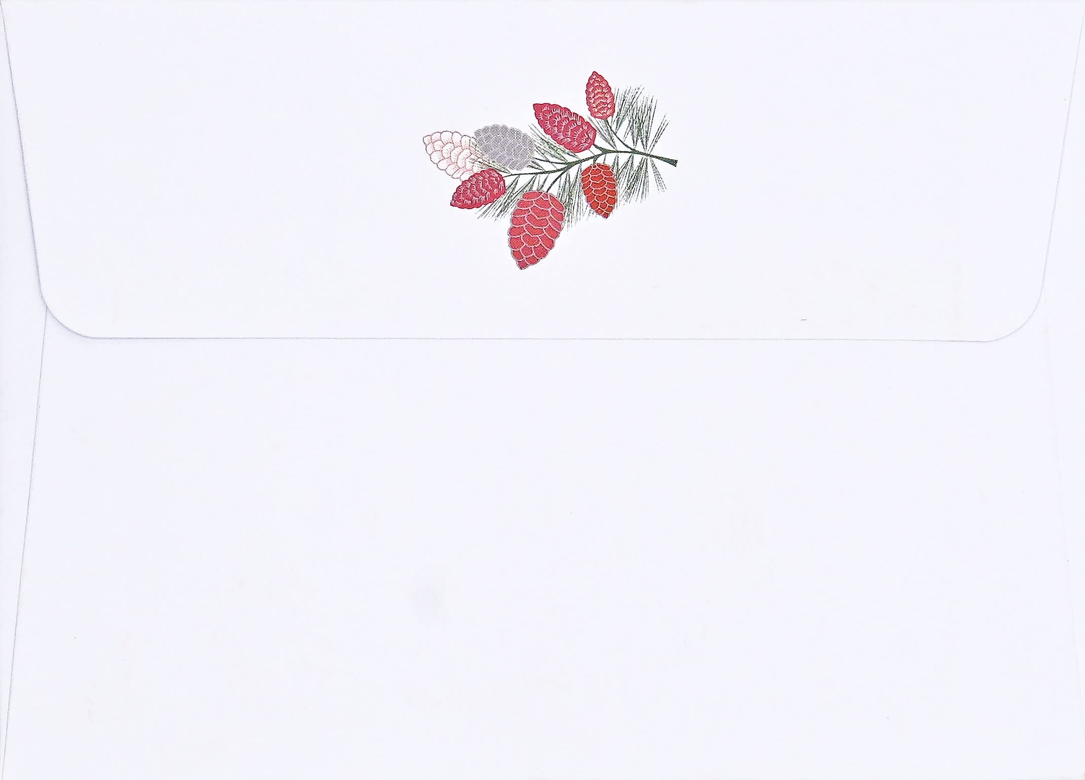 Boughs of Joy Small Boxed Holiday Cards (20 cards, 21 self-sealing envelopes), white, 3-1/2 x 5 inch - Image 2