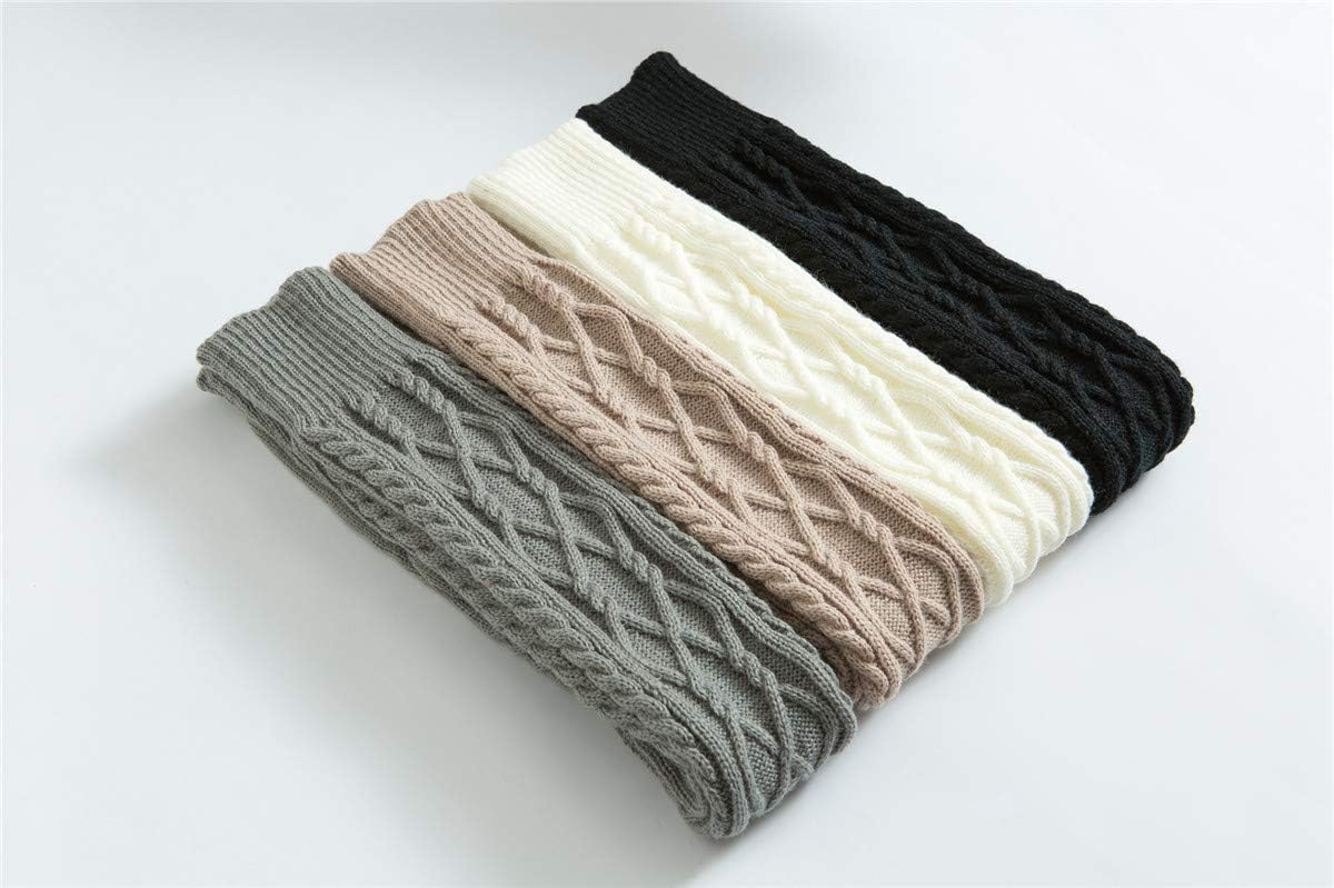 Leoparts Cable Knit Thigh High Socks for Women Over the Knee Boot Socks Extra Long Leg Warmer Winter Stockings thumbnail