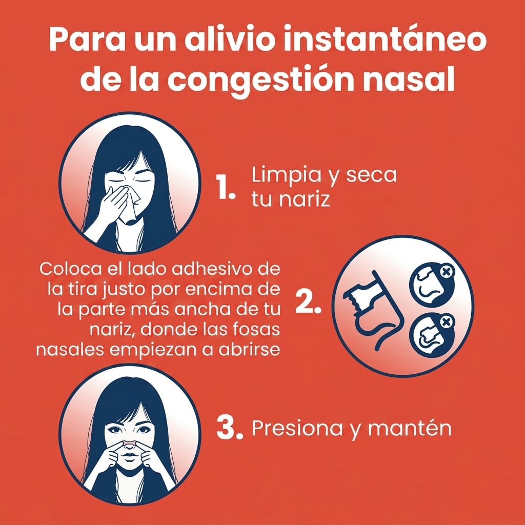 Breathe Right Extra Fuertes - 44 Tiras Nasales | 50% Más Resistentes | Alivio Instantáneo de la Congestión Nasal y Ronquidos | Mejora la Respiración y el Sueño | Ideales para Deporte