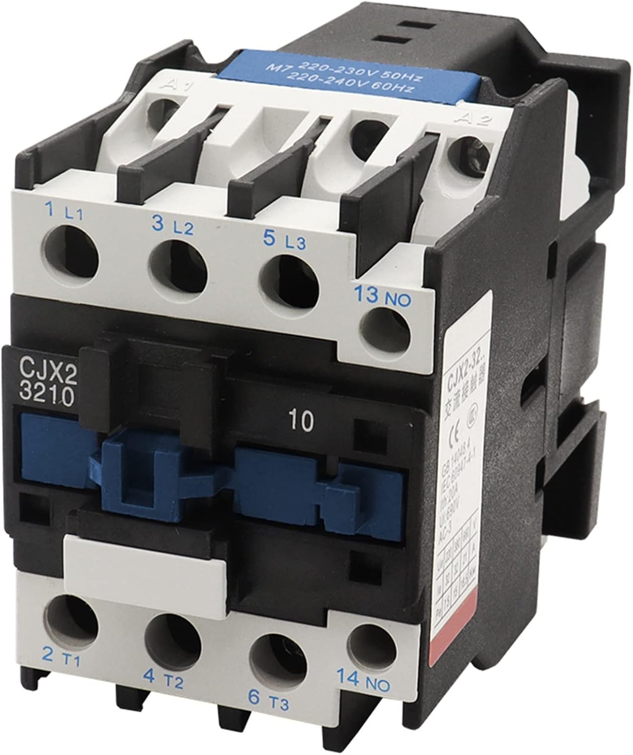 YANHAO CJX2-3210 AC Contactor Switch 32A Magnetic Contactor LC1-D3210 AC220V/380V 50/60HZ CJX2-3201 1Pcs (Color : CJX2-3201 AC220V)