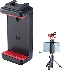 ULANZI ST-07 Phone Tripod Mount with Cold Shoe Mount for Microphone LED Video Light 1/4'' Tripod Screw for iPhone 11/Pro/Pro Max XS Max XR X 8 7 Plus Samsung Galaxy OnePlus Google Pixel Vlog Vlogging