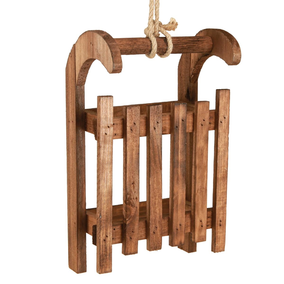 Viana Schlitten aus Holz Braune Winterdeko