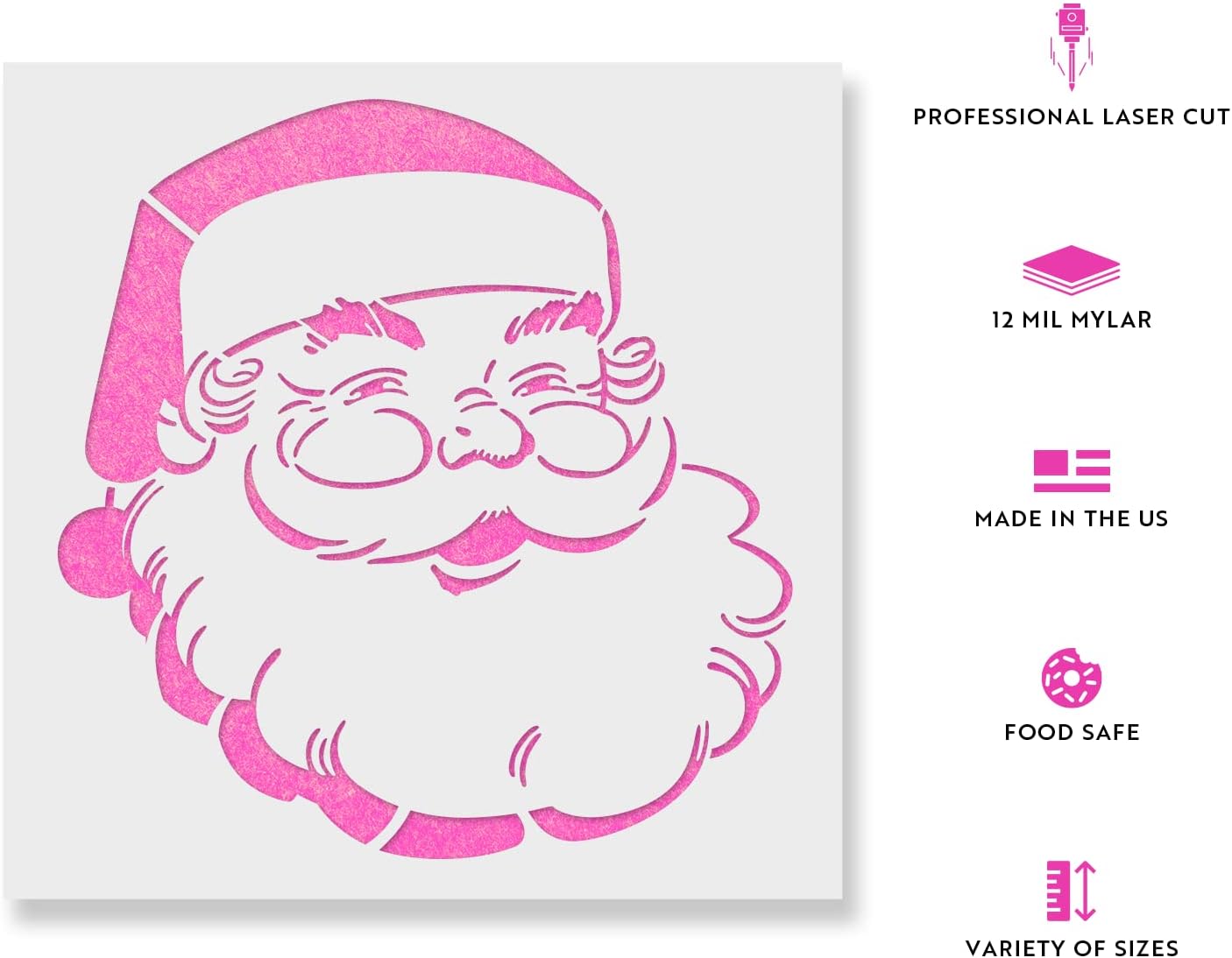 Santa Claus Stencil - Xmas & Chrismas Stencil, Santa Claus