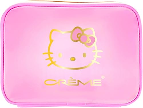 Miniatura 1 de The Crme Shop Hello Kitty Perfect Pink Estuche de viaje, bolsa de maquillaje y cosméticos para mujer, artículos esenciales de viaje