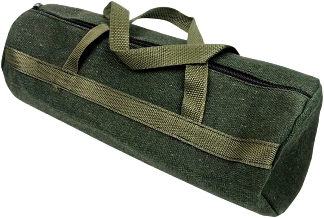 High Capacity Canvas Tool Bag for Car Repair Thickened Portable Organizer Pouch Round Storage for Tools and Equipment