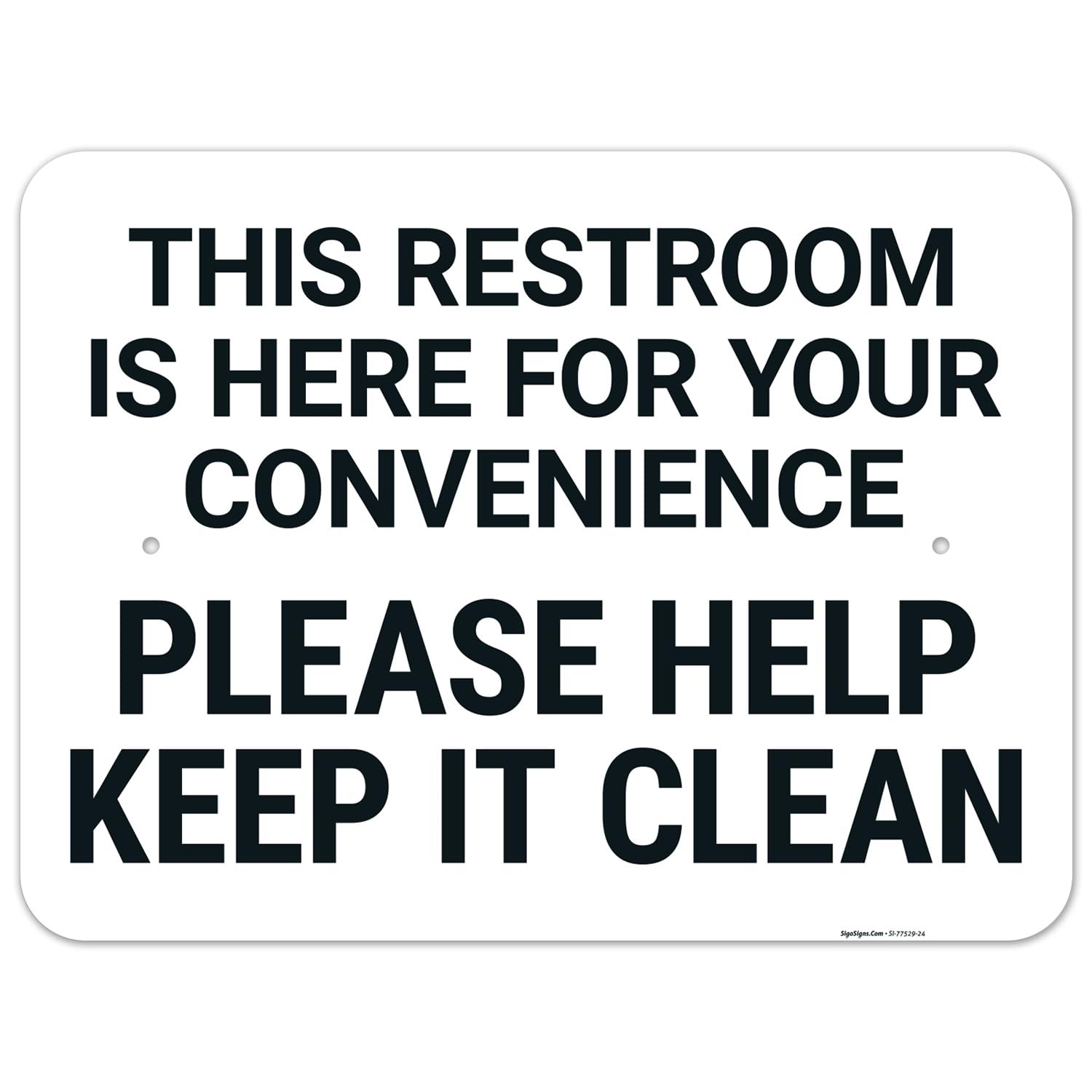 Sigo Signs 'Keep Your Work Area Clean' Aluminum Sign – 24x30 Inches, Reflective, Outdoor
