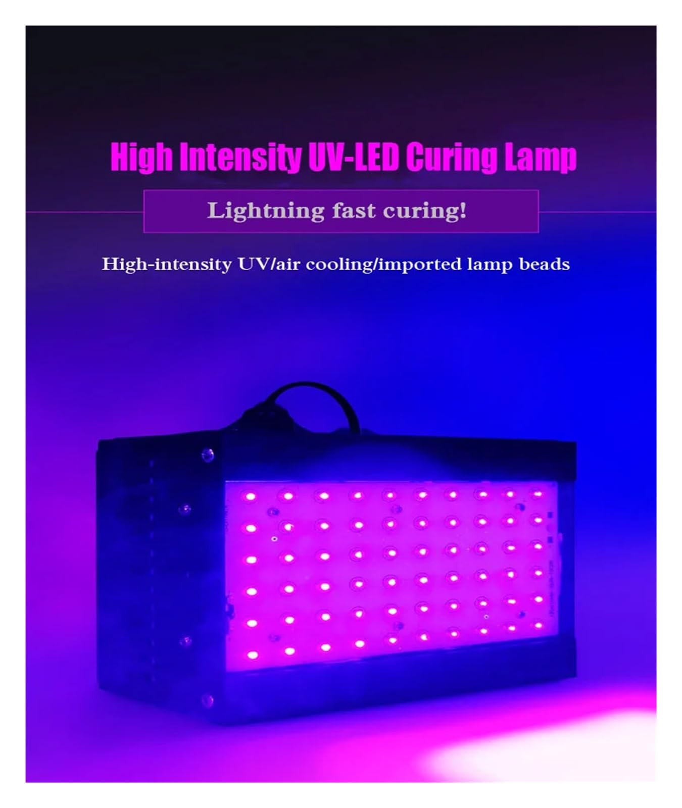 Luz LED UV, Lámpara de curado por LED UV Lámpara de curado de resina for impresora UV Tinta de desoxidación Pegamento sin sombras Soldadura con aceite verde Inspección fluorescente puntual para uñas d