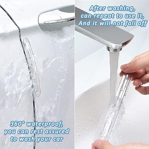 Miniatura 6 de Protector anticolisión para puerta de automóvil, tiras transparentes, parachoques adhesivos, protectores de borde de puerta de automóvil, muebles,