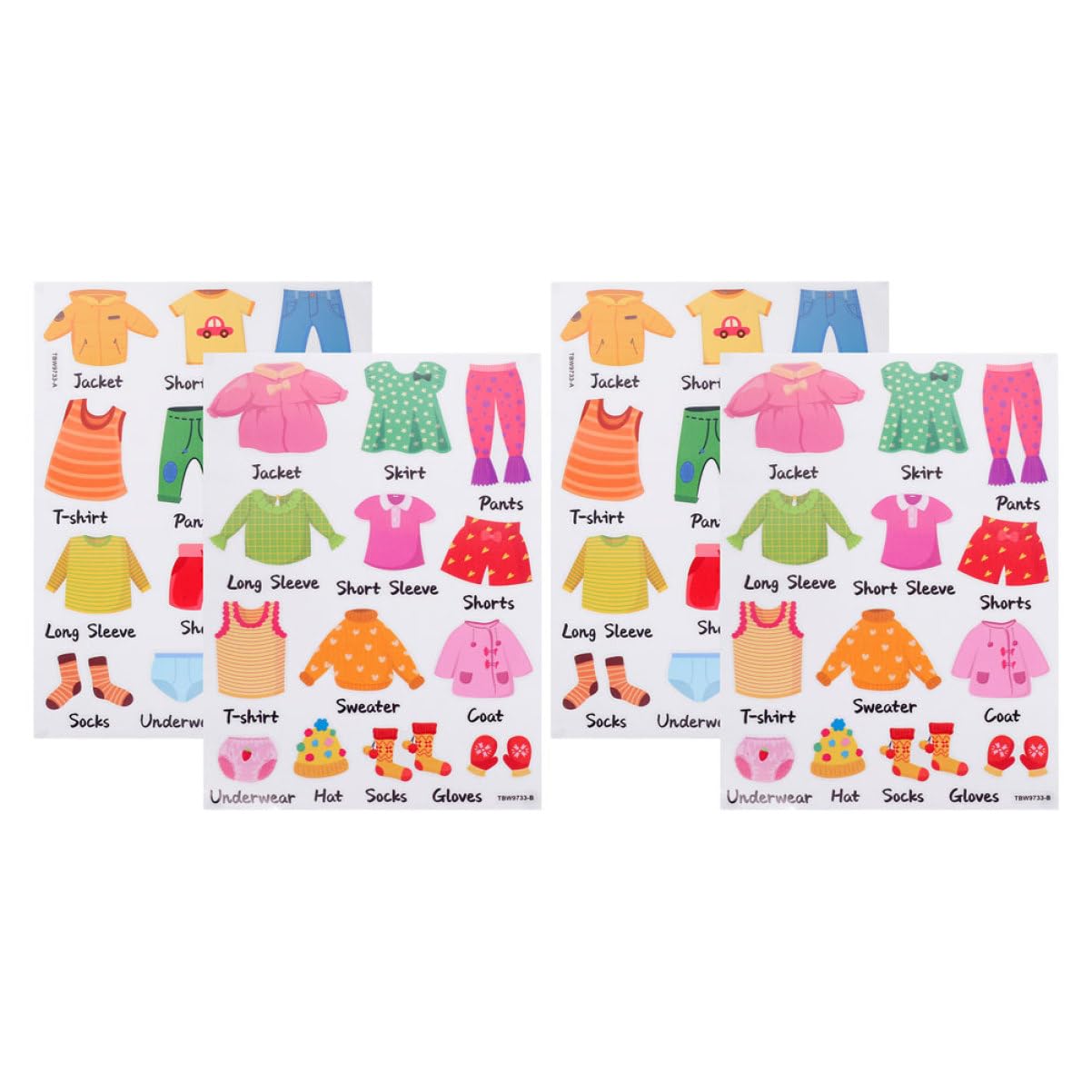Didiseaon 8 Set Etichette per Abbigliamento Stickers per Organizzazione Facili Applicare e Rimuovere per La Classificazione Dei Camera
