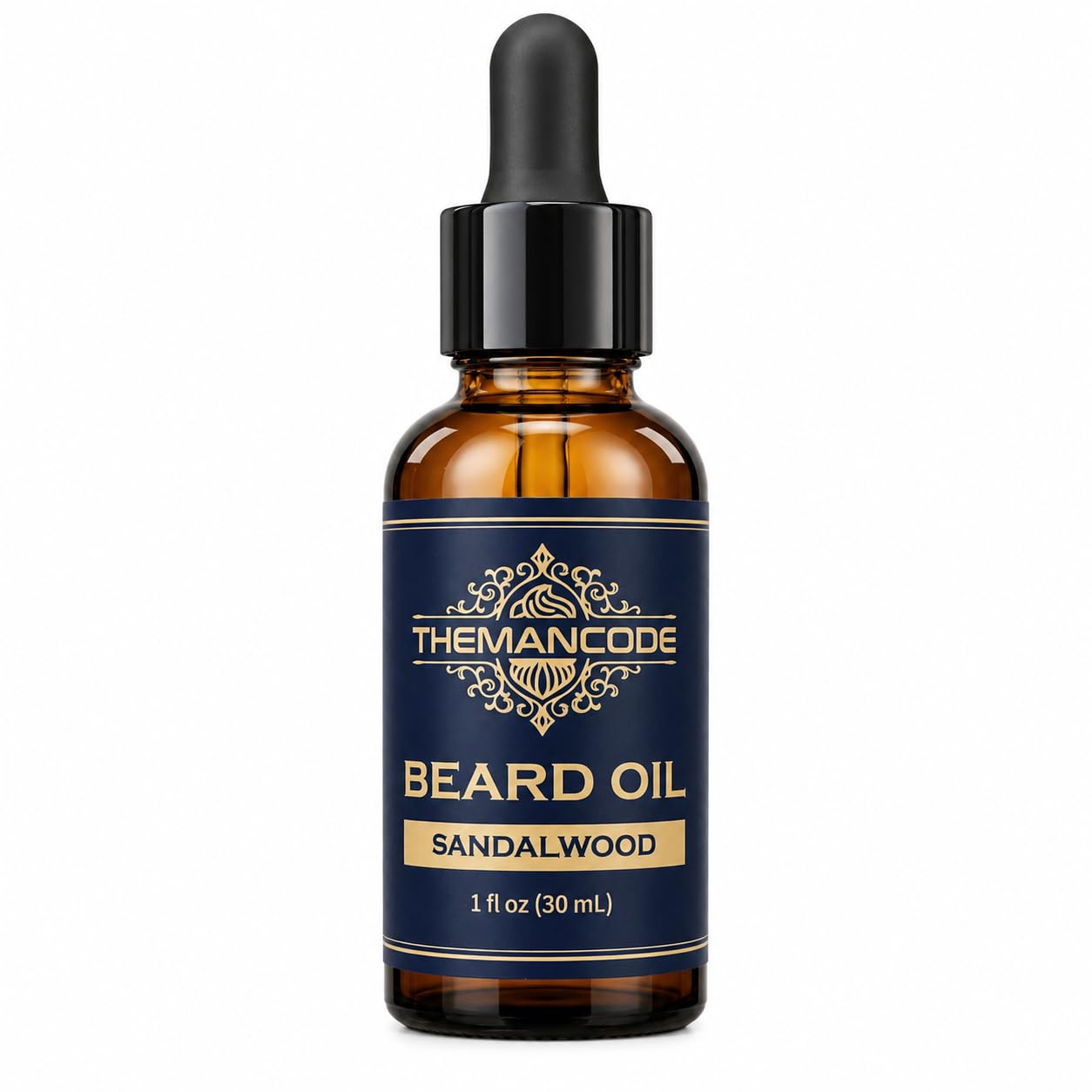 THEMANCODE Męski olejek do brody, drzewo sandałowe, odżywka do brody z naturalnymi olejkami jojoba z pestkami winogron, zmiękcza, wzmacnia i nawilża, prezenty na Dzień Ojca