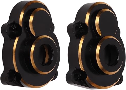 2pcs RC Brass Steering Knuckle Cover Black for RGT EX86190 LC76 1/10 RC Crawler, Durable Rustproof Replacement Parts with Hard Coating for Enhanced Stability