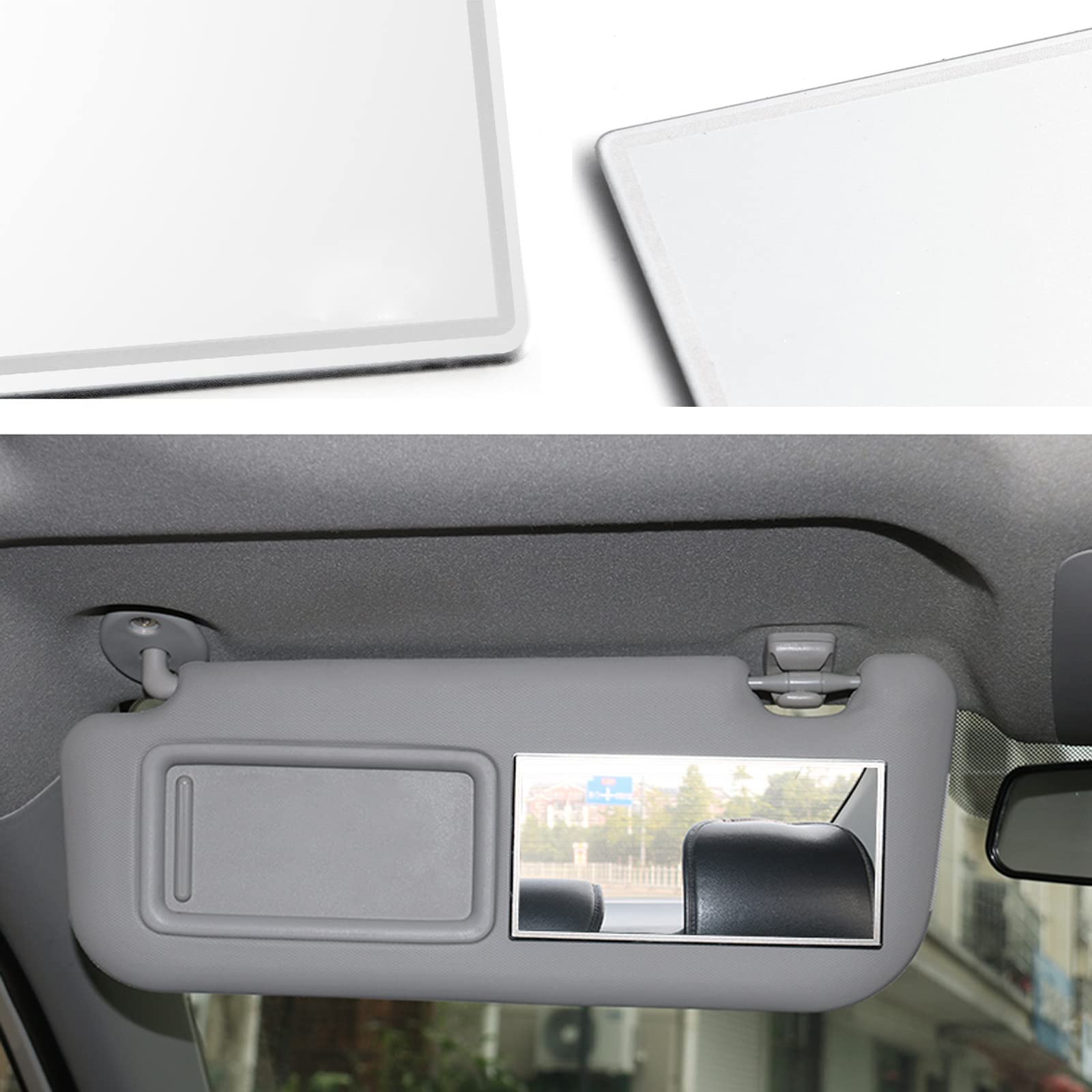 Miroir De Courtoisie Voiture – Miroir Maquillage à Coller Sur Pare-soleil, Image Claire Et Installation Facile