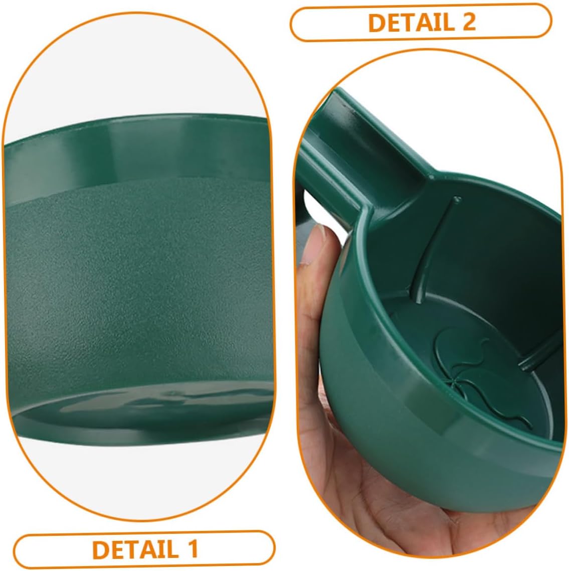 Outanaya Thickened Plastic Shaving Cream Bowl with Wide Mouth for Men Handheld Decorative Soap Container with Comfortable Grip Stable Design for Barber Shops Salons and Home Use Green