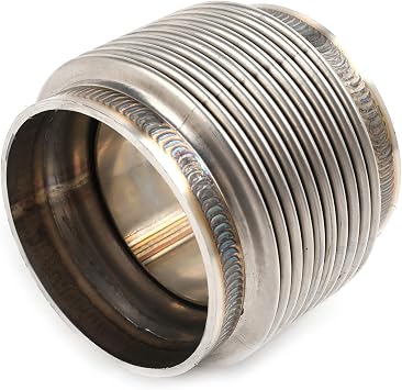 2.5" ID T304 Stainless Steel Exhaust Bellow Flex Joint Pipe 2.5" ULTRA STRONG Overall Length 2.55"