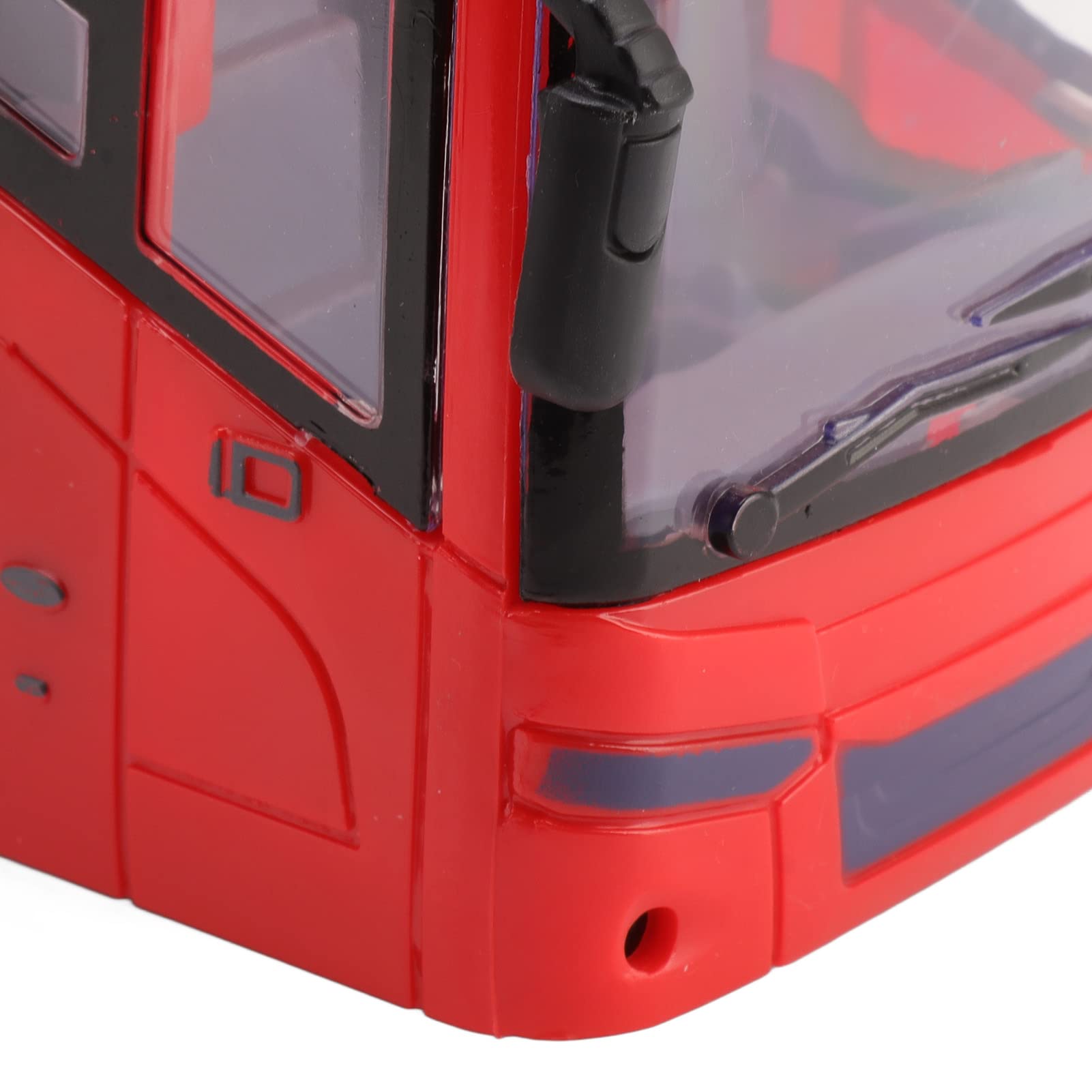 Modelo de Bus de Control Remoto a Escala 1: 20 con Luces Brillantes y Controlador Remoto, vehículo electrónico Recargable de Juguetes de autobuses RC inalámbricos para niños y (Viaje Rojo)
