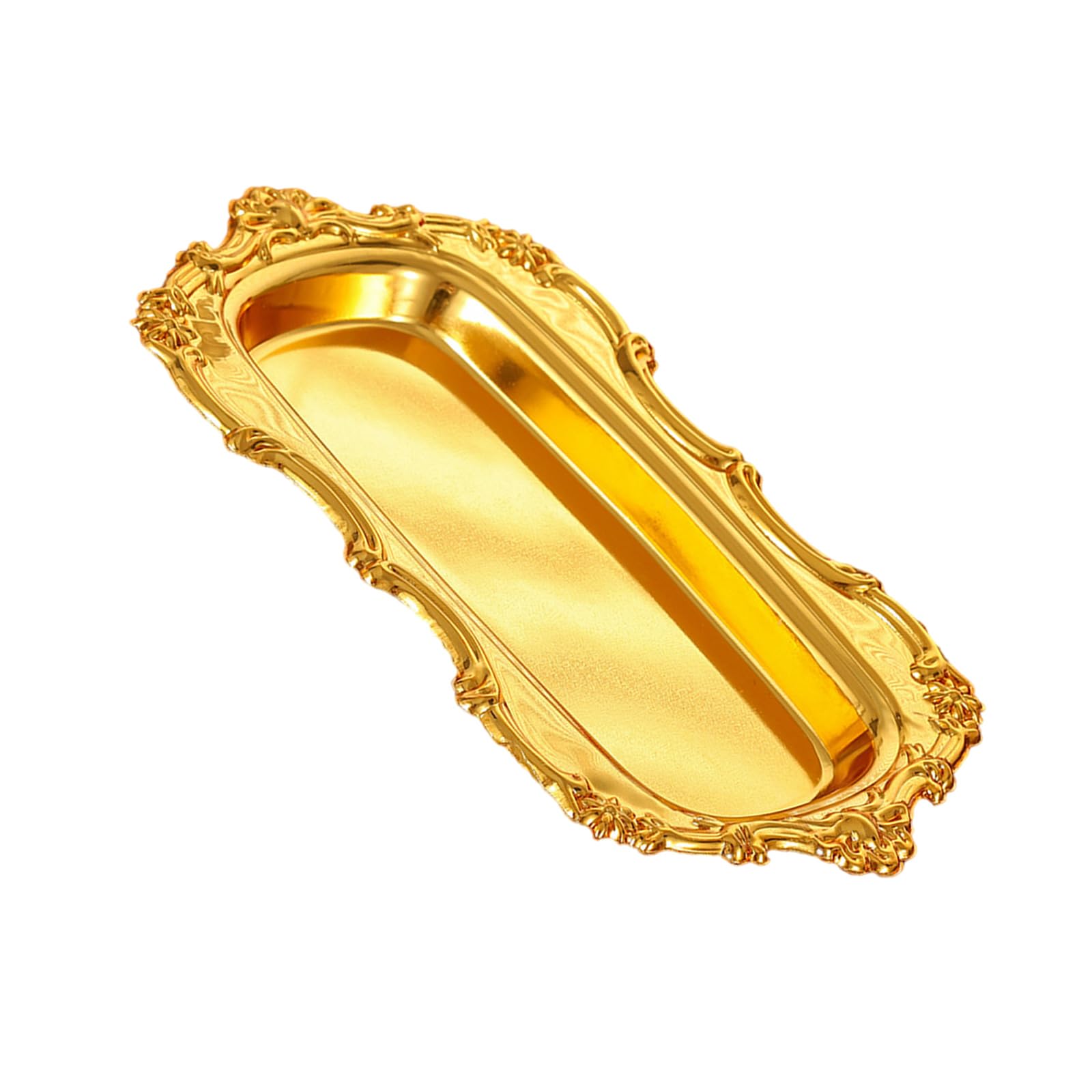 Metal Tray for Dessert Presentation Holder or Kitchen Counter Decoration Elegant Snacks Platter Holiday Serving Tray Decoration