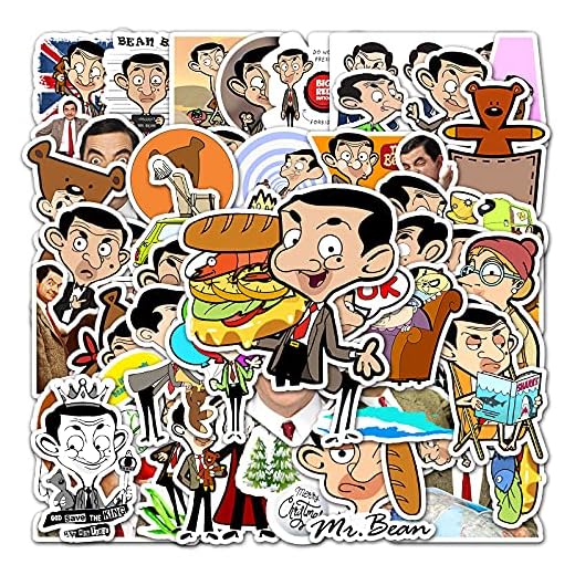 50 Mr. Bean tecknat klotter klistermärken laptop skateboard bil dekoration klistermärken