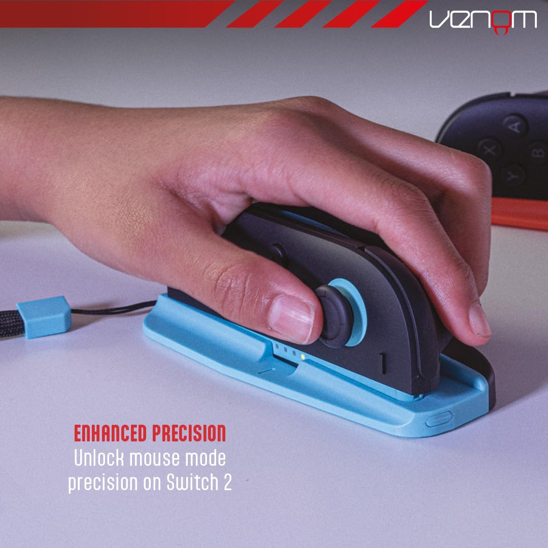 Venom Nintendo Switch 2 Konwertery Trybu Myszy do Joy-Con | Zestaw Podwójny z Paskami na Nadgarstek