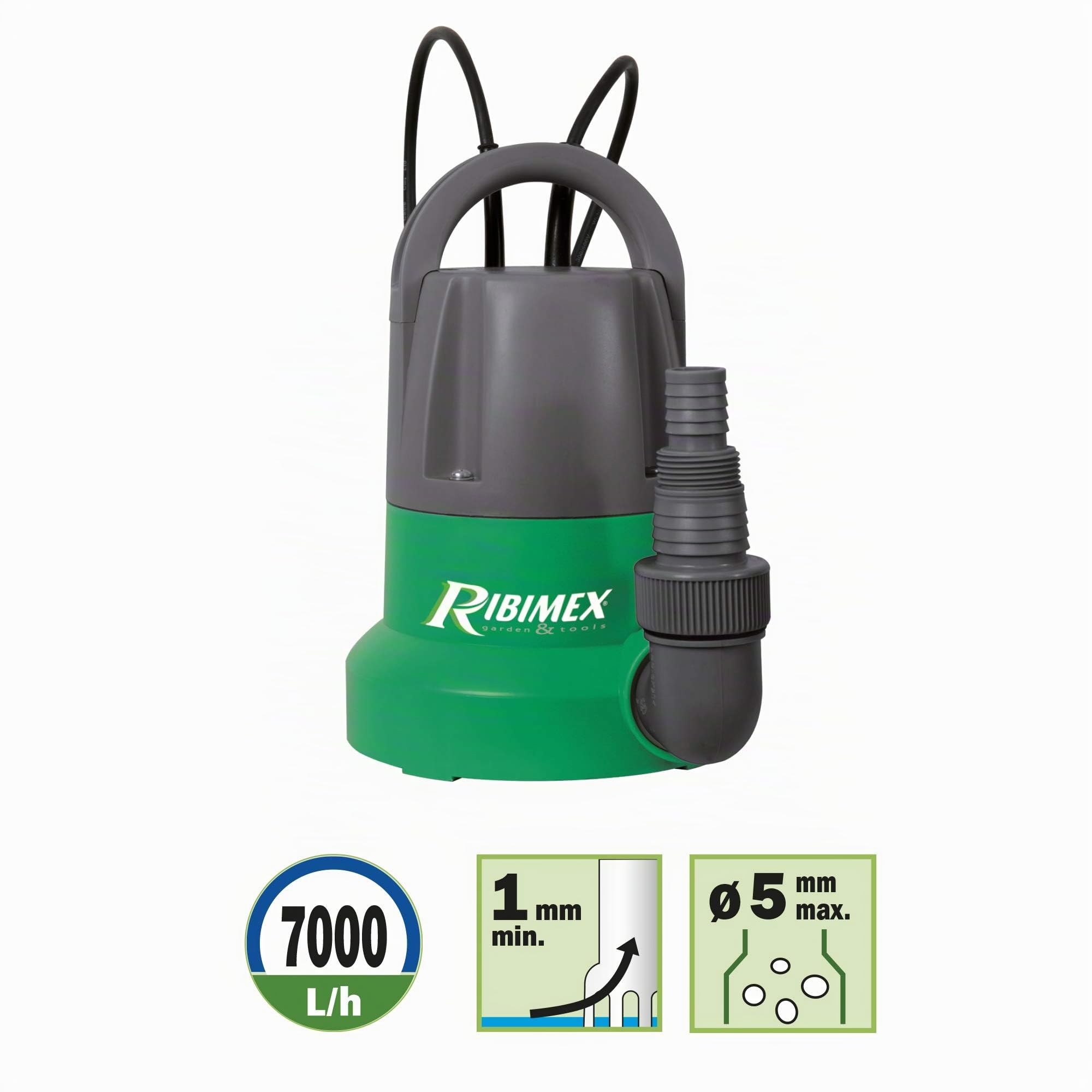 Pompe vide cave serpillère eau claire 400W 7000L/h Ribiland PRPVC401SP
