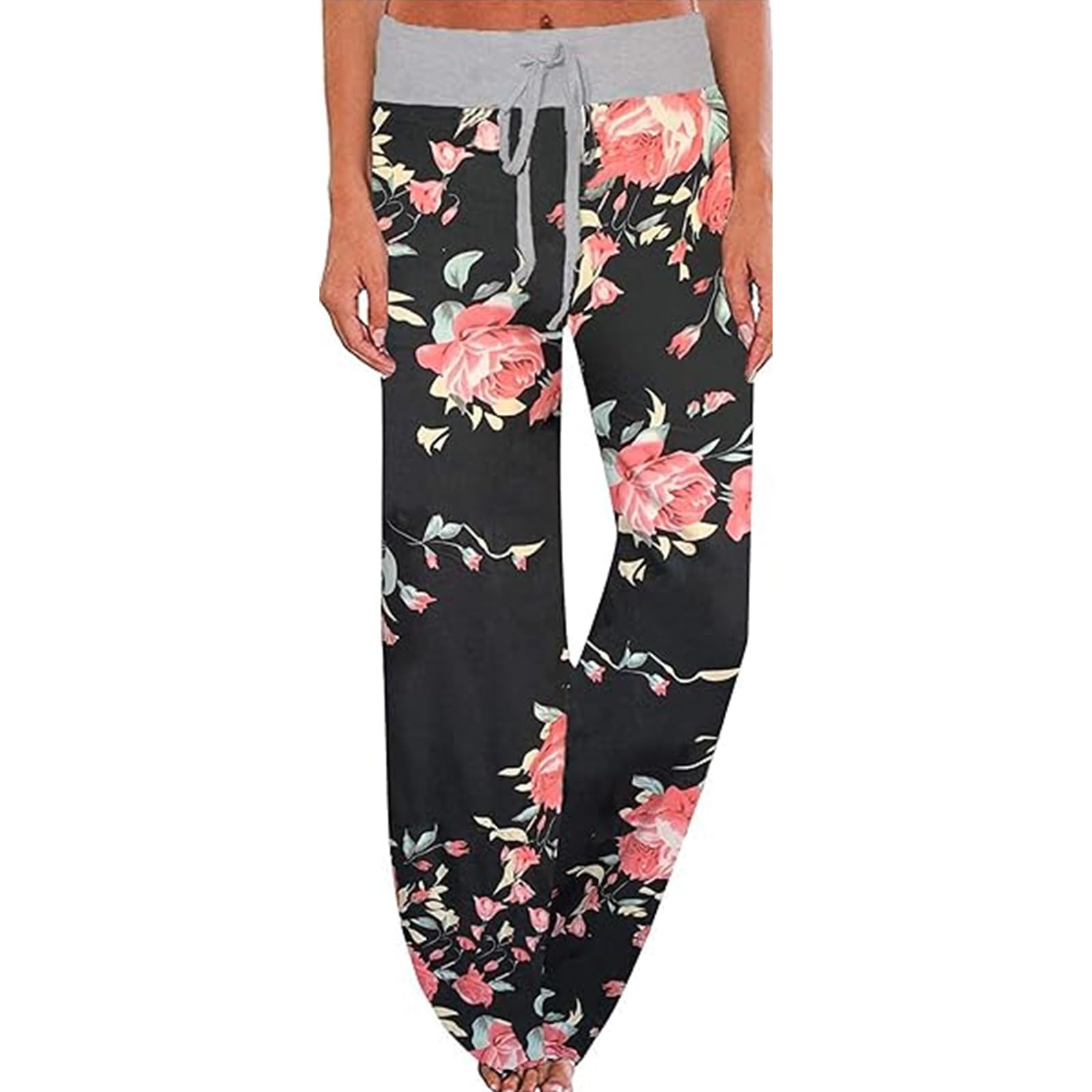 AMYTIS LINGERIE Schlafanzughose Damen Lang Pyjamahose Weich