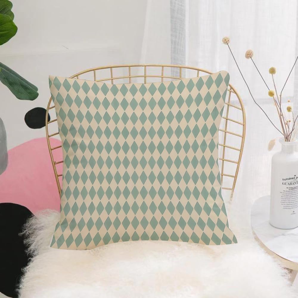 Hyosxw Retro, Geometric, Rhombus, Rhombus Elements - A5 Cushion Cover,Throw Pillow Case Home Decorative For Living Room Bedroom Sofa Chair 18X18 Inch,Retro, Geometric, Rhombus, Rhombus Elements,Pillowcase 45X45cm