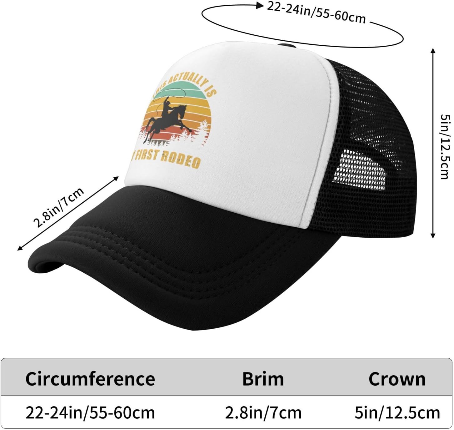 Funny Country Life Howdy Cowboy Womens Hat This Actually is My First Rodeo Lids Hat