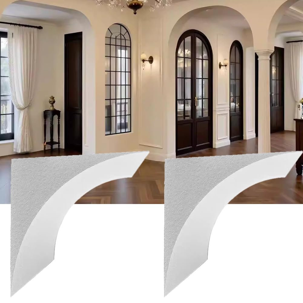 Kit de arco redondeado para puerta en salón, 2 uds de espuma blanca