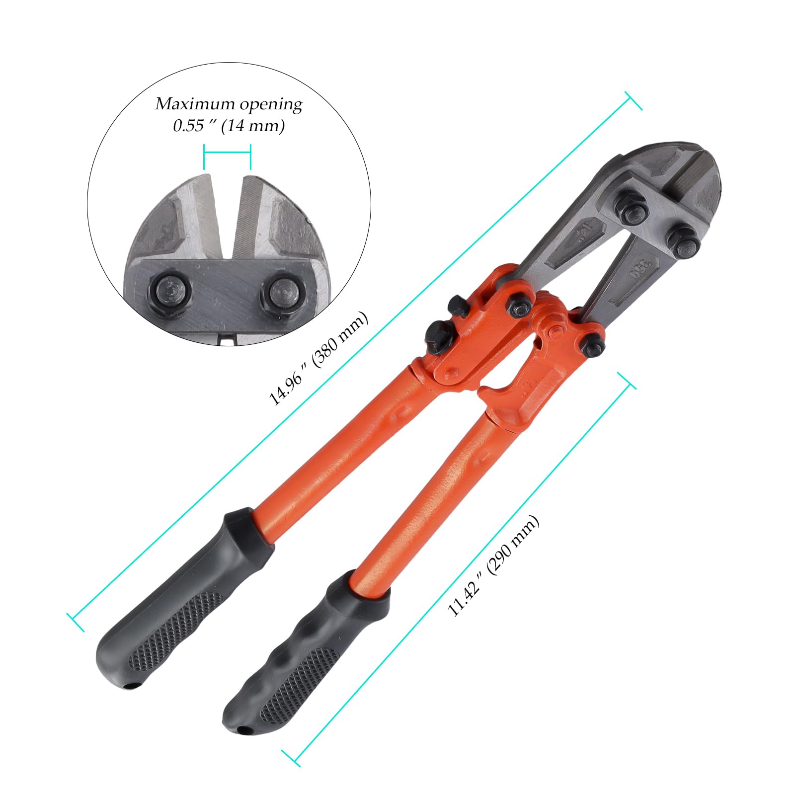 CHIHEUNG Heavy Duty Steel Bolt Cutter, 14” Wire Cutters - Image 2