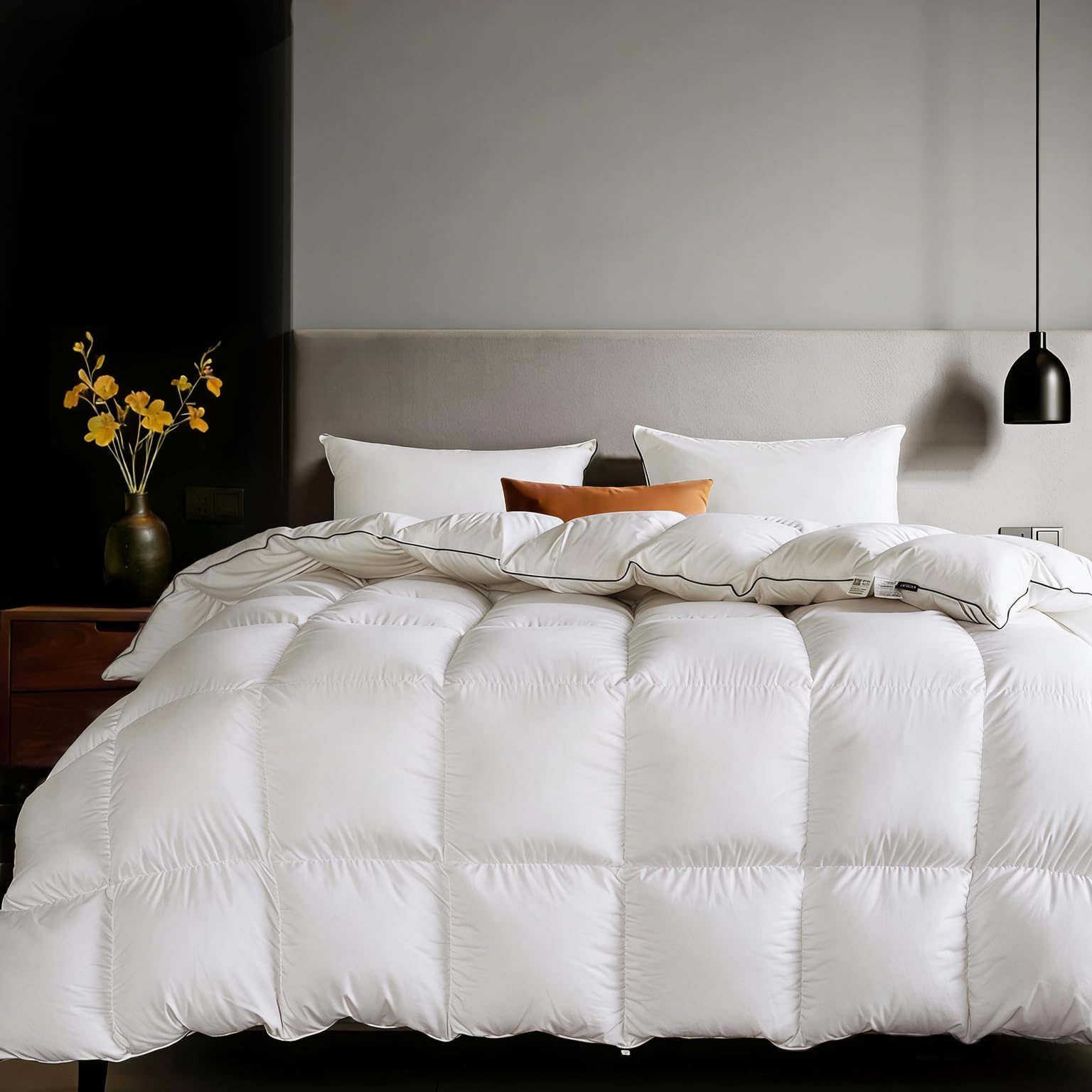Goose Feather Down Fiber Comforters Oversized King Size