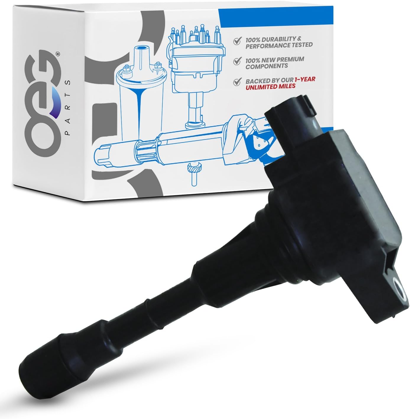 OEG Parts New Ignition Coil Compatible With Infiniti Compatible With Nissan 350Z Altima EX35 FX35 G25 G35 2007-2014 6734029 IGC0003 DMB1157 22448-1KT0A 22448-JA10A 22448-JA10C 22448-JA11C 22448-JA12D