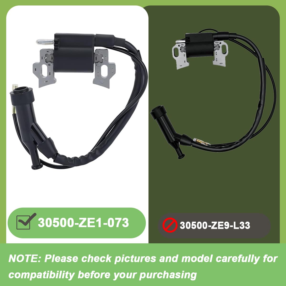 ZAMDOE 212 Bobina di accensione di Ricambio per Predator 212CC 224CC per GX160 GX120 GX110 GX140 GX200 5,5hp 6,5hp per Coleman BT200X CT200U CT200U-EX 196CC Motore 30500-ZE1-033 30500-ZE1-063
