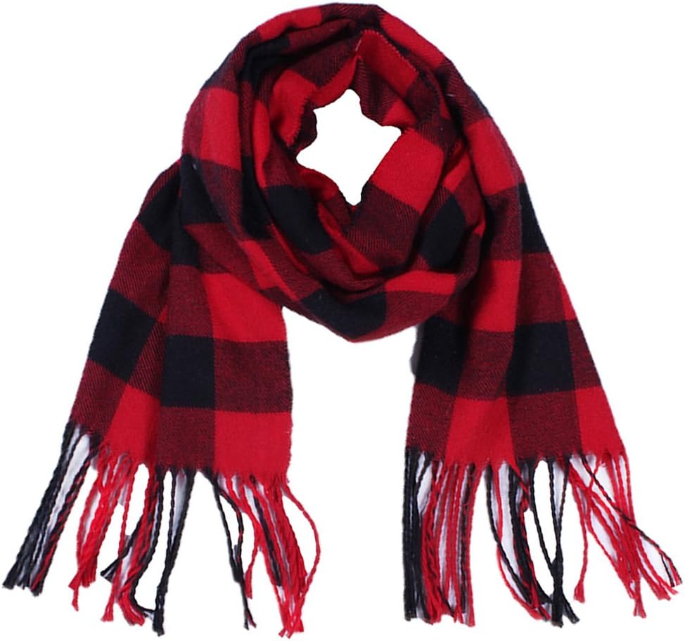 Winter Kids Scarf Warm Shawls Scarves Parent-child Scarf Womens Plaid Scarfs Small