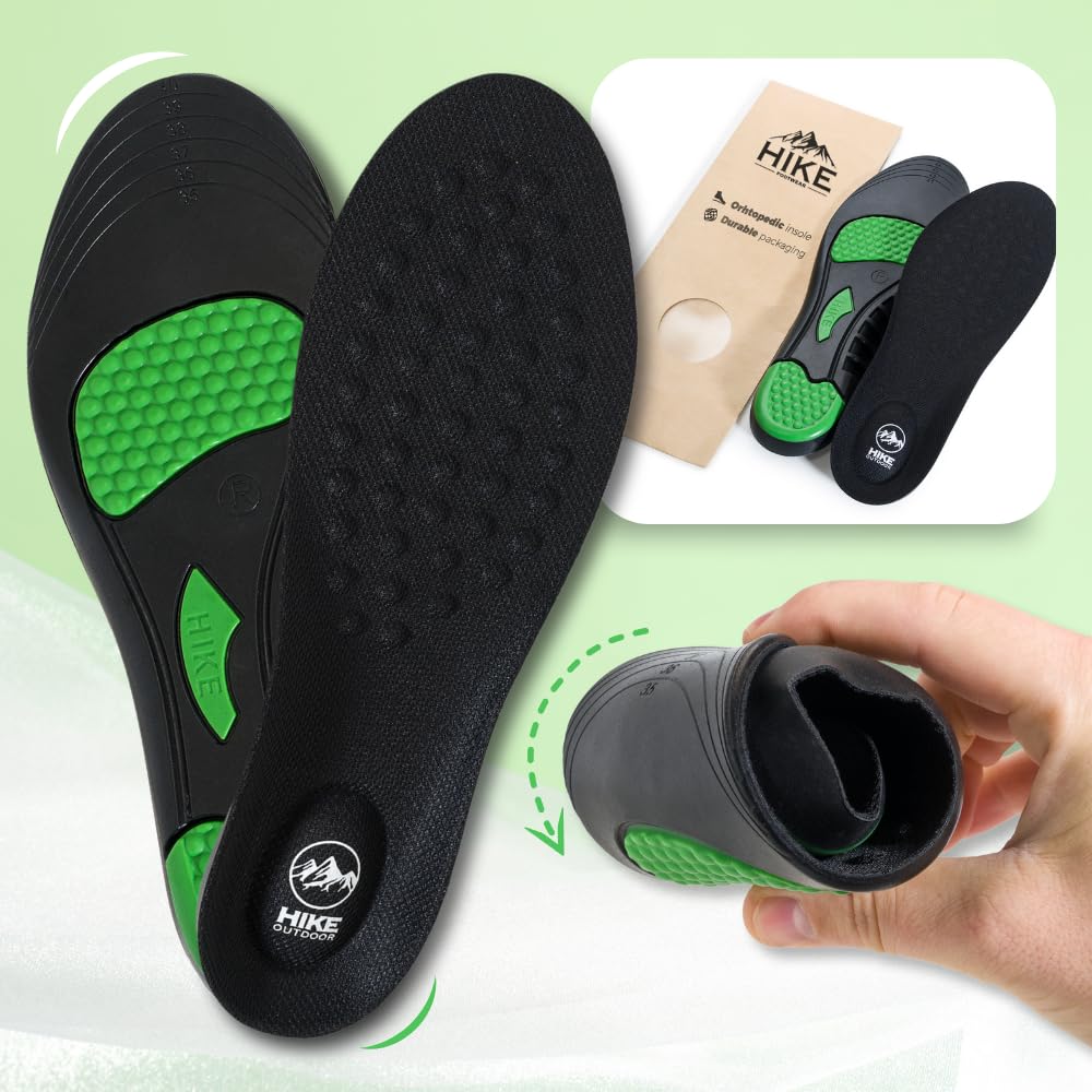 Hike Footwear Orthopedic Soles HF- Pain Relieving and Shock Absorbing Foot Pads, Soles for Men and Women
