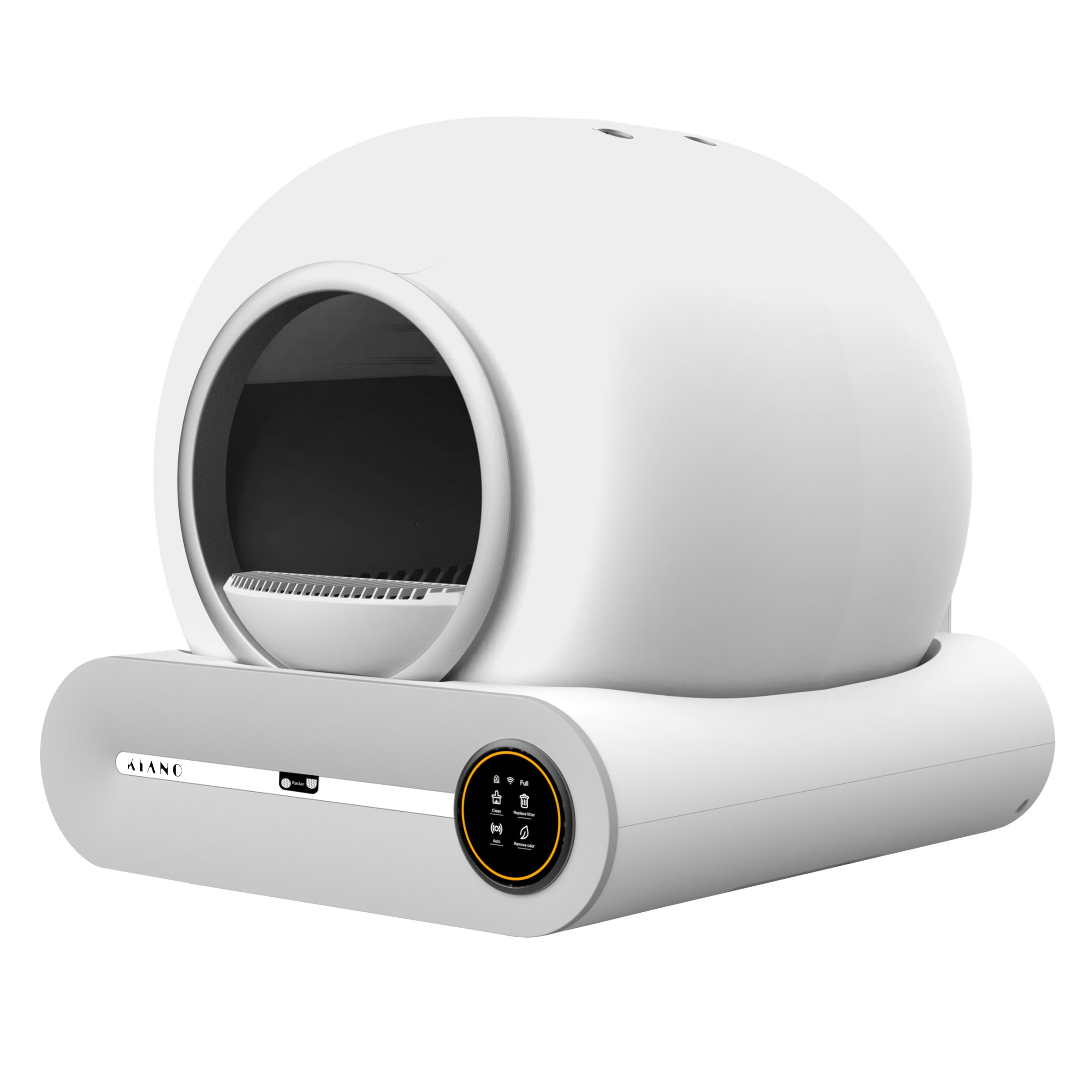 Kiano Luna Lettiera automatica per gatti, autopulente, con controllo app, Wi-Fi, sistema di rimozione degli odori, funzionamento silenzioso < 40 dB, 65 l