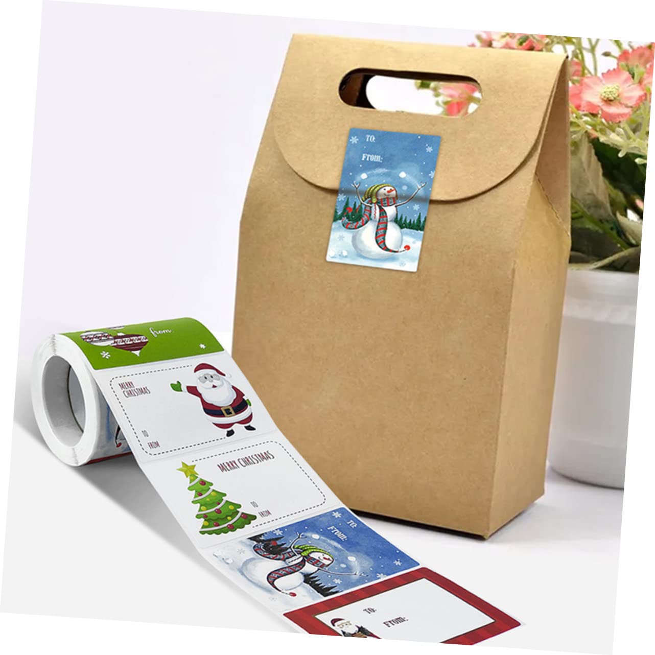 STOBOK 10rotoli Adesivi Natalizi Decorativi Etichette Autoadesive Per Regali Confezioni e Decorazioni Festive Materiale Sicuro e Divertente Per Adulti e Grafica Per Natale