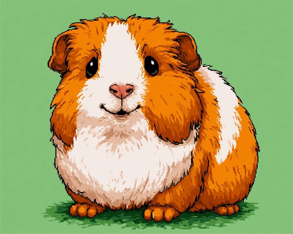 FWRTYCB Latch Hook Rug Kits, Cute Smiling Guinea Pig