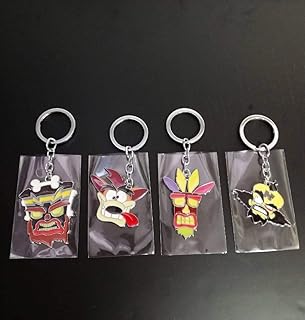 ◆クラッシュバンディクー◆4点セット メタル キーホルダー キーリング ゲーム