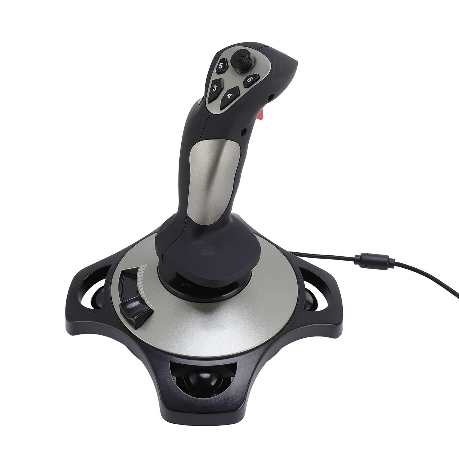 Bewinner Flight Stick USB con Cable Simulador de Vuelo Joystick Controlador con Vibración y Acelerador, 12 Botones Programables para 7 8 10 11, Fácil Conexión para Ace Air Force