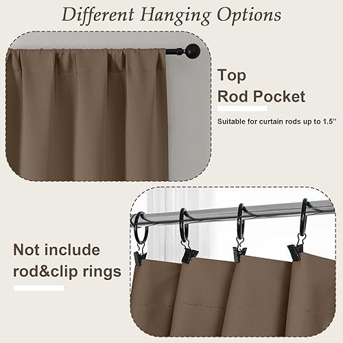 Miniatura 129 de Gwine Cortinas opacas para sala de estar de 63 pulgadas de largo, con aislamiento térmico, cortinas opacas para decoración de dormitorio con Azul