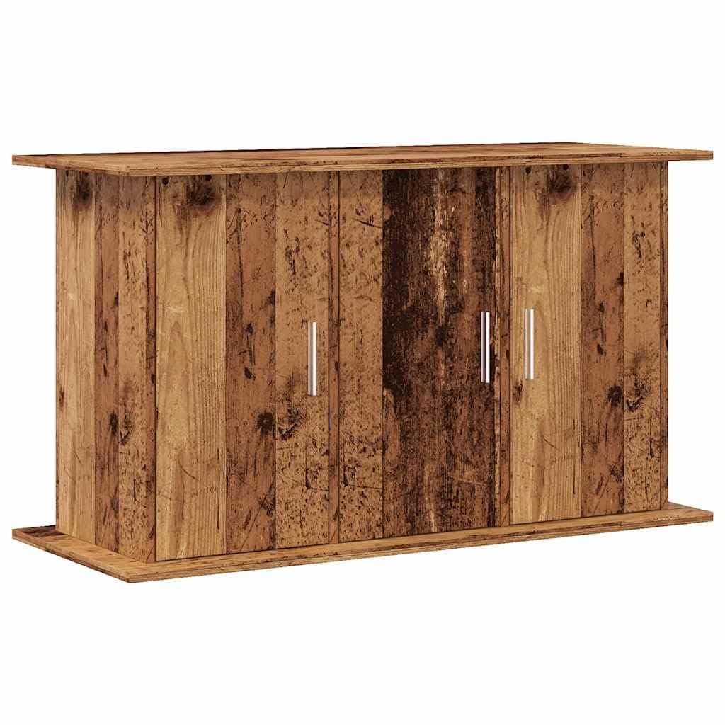Aquariumständer in Altholz-Optik 101x41x58 cm - Stabiler Unterschrank für Aquarien mit 6 Fächern und Türen, Holzwerkstoff