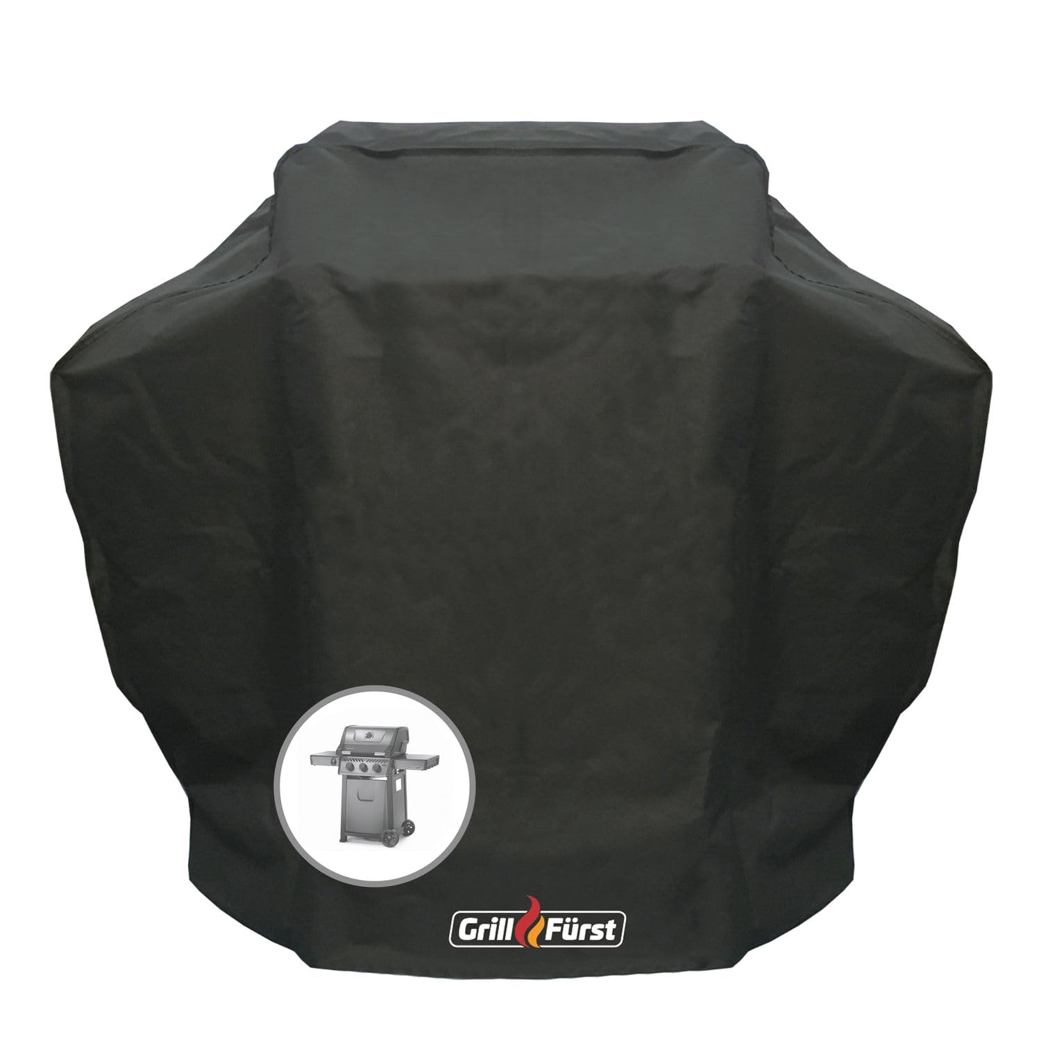 Grillfürst Grill Abdeckhaube - robuste Grill-Abdeckung 131 x 47 x 121 cm, wetterfest und wasserdicht, Abdeckung Gasgrill für Napoleon Rogue, Landmann Triton 2, Rösle Videro G3 u.v.m.
