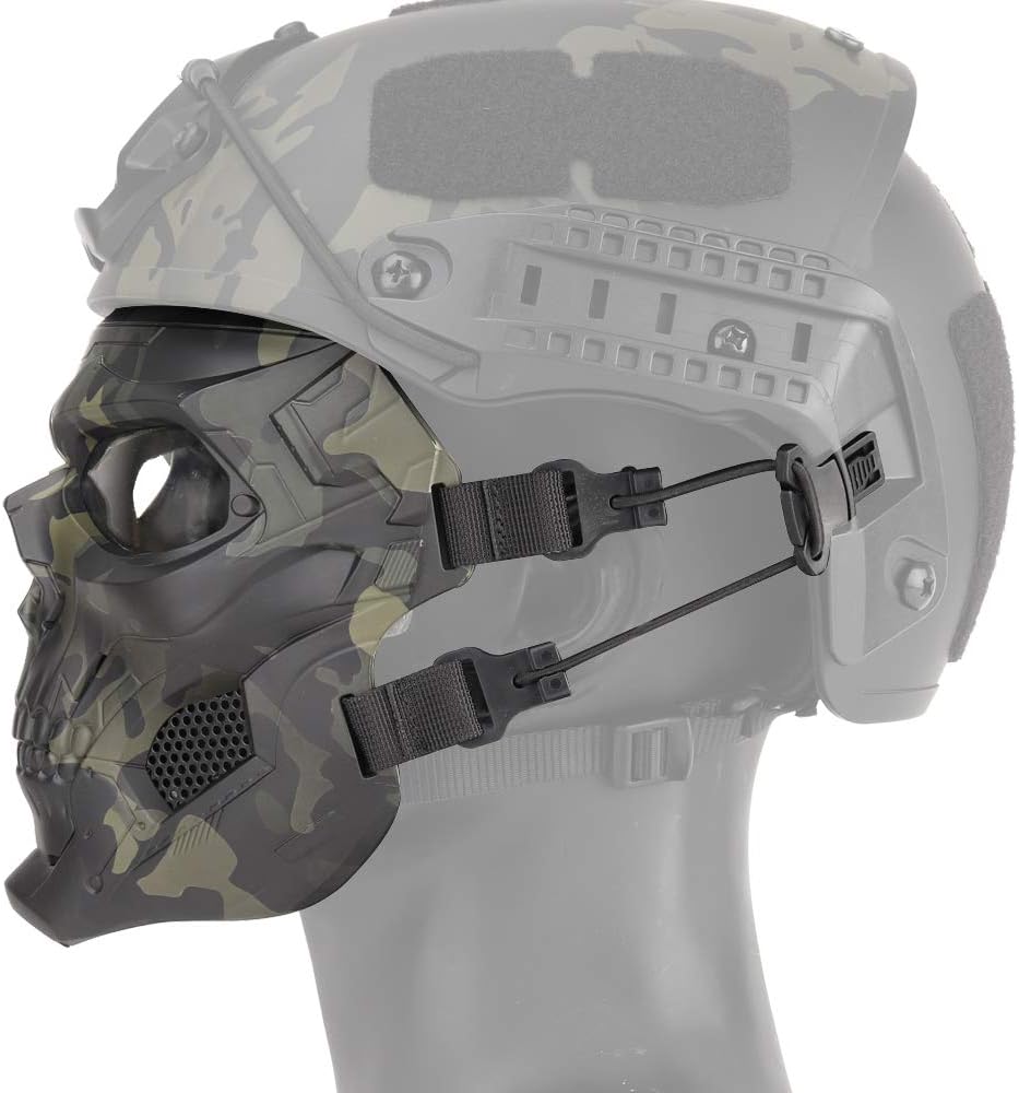 Anyoupin Airsoft Mask,Full Face Masks Skull Skeleton with Goggles Impact Resistant Army Fans Supplies Tactical Mask for Halloween Paintball Game Movie Props Party and Other Outdoor Activities(BKCamo) : Sports & Outdoors