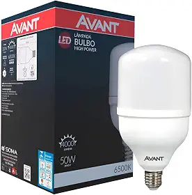 Lâmpada Bulbo HP LED, 50W, Luz branca 6500K, soquete E27, Bivolt, Avant
