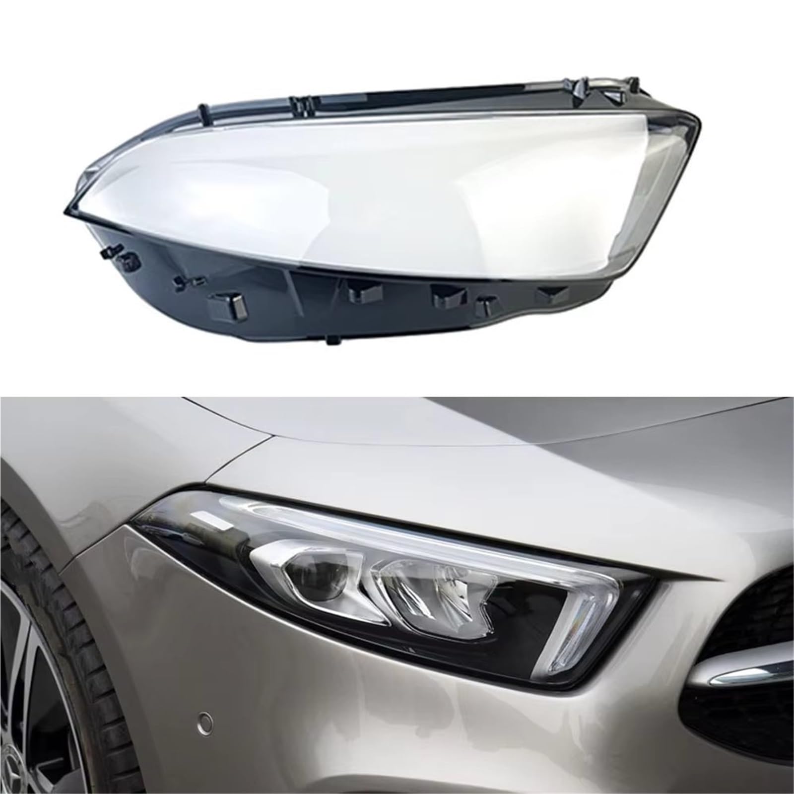 Lenti Fanali Per Mercedes Per Benz W177 Classe A A180 A200L 2019 2020 2021 Copertura In Vetro Fari Anteriori Paralume Trasparente Lente Copertura per Fanali Anteriori(Giusto)