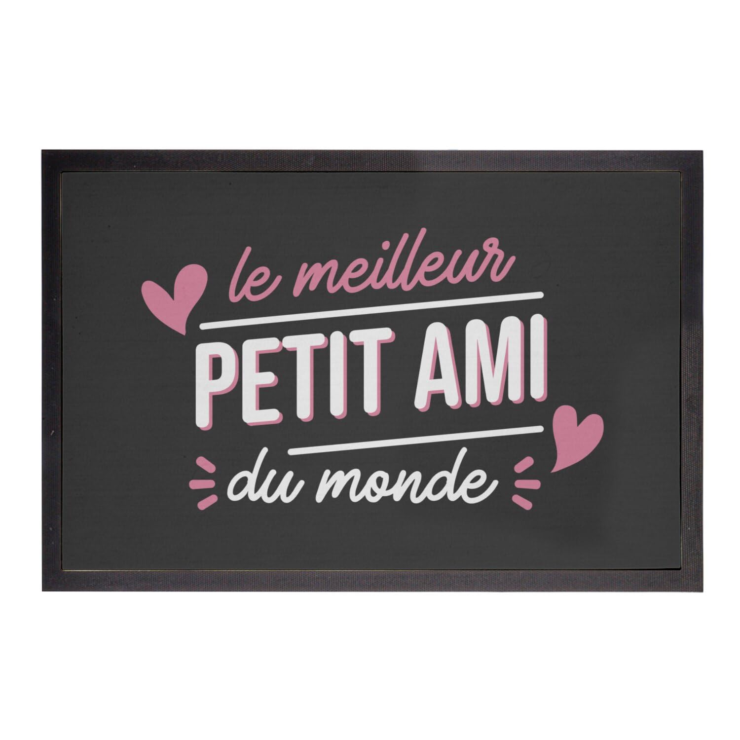 Paillasson Saint Valentin noir pour célébrer l'amour