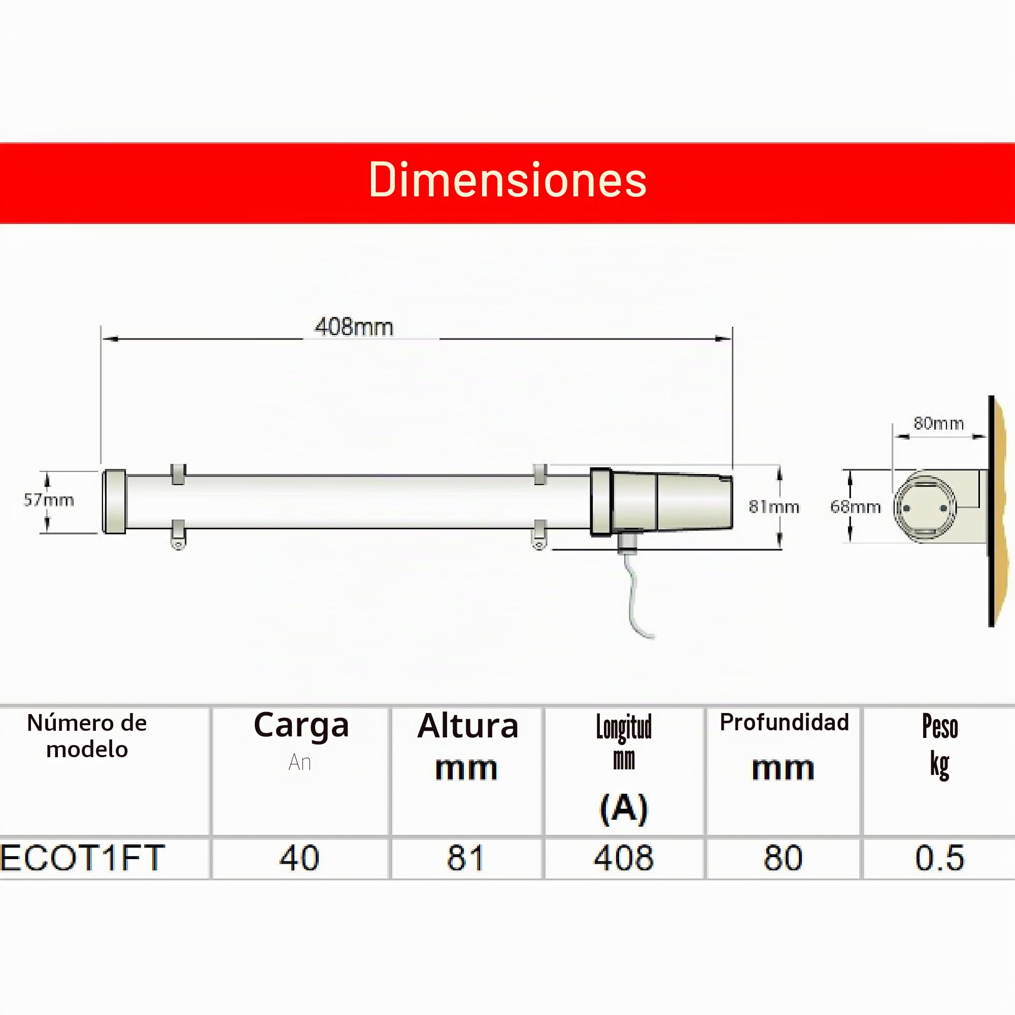 PF 80 W 2 ft Calentador eléctrico Tubular