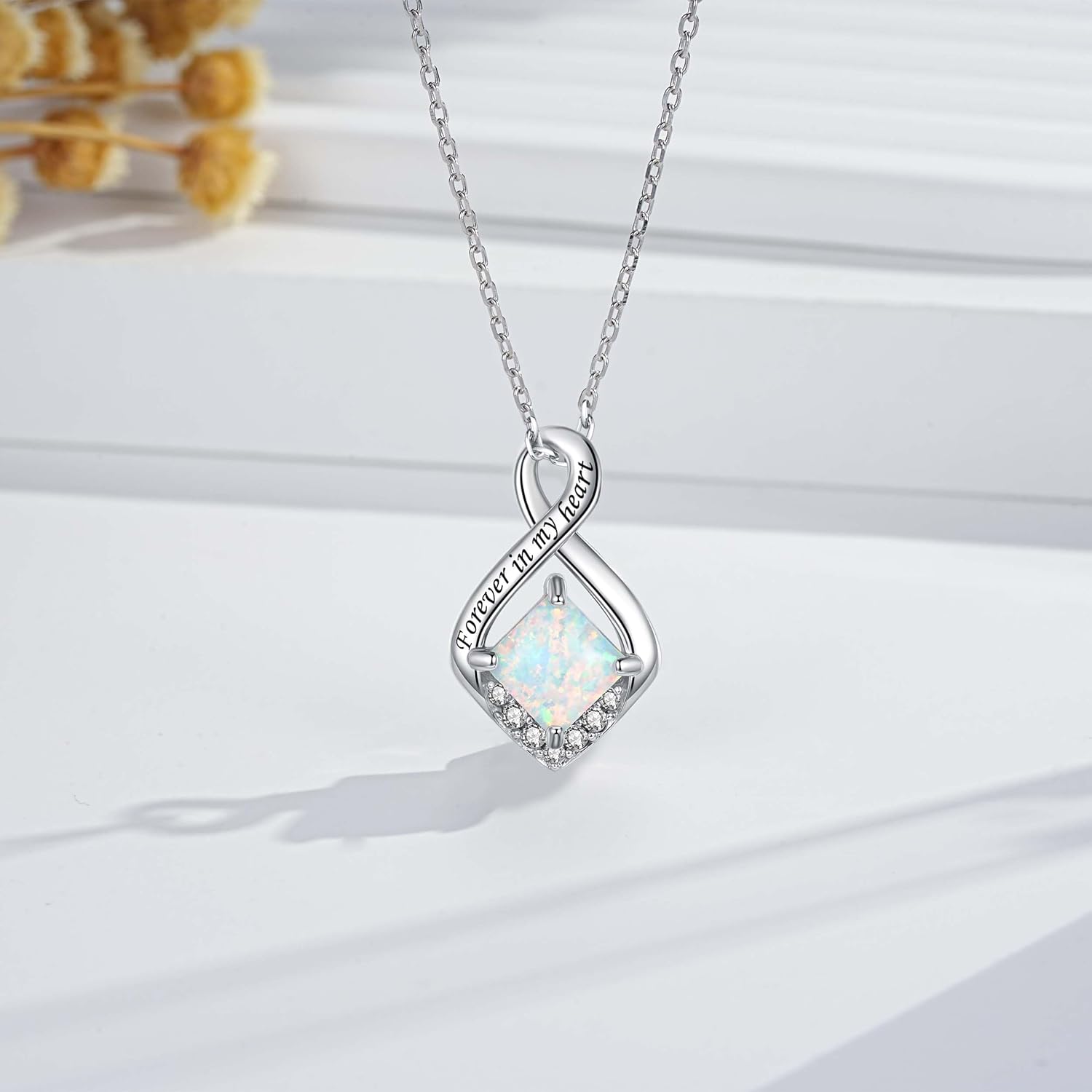 925 Sterling Silver Cremation Jewelry Urn Necklace- Teardrop/Heart/Tree of Life/Infinity/Bar Pendant Necklaces for Ashes for Women Memorial Keepsake Jewelry Gifts - Image 3