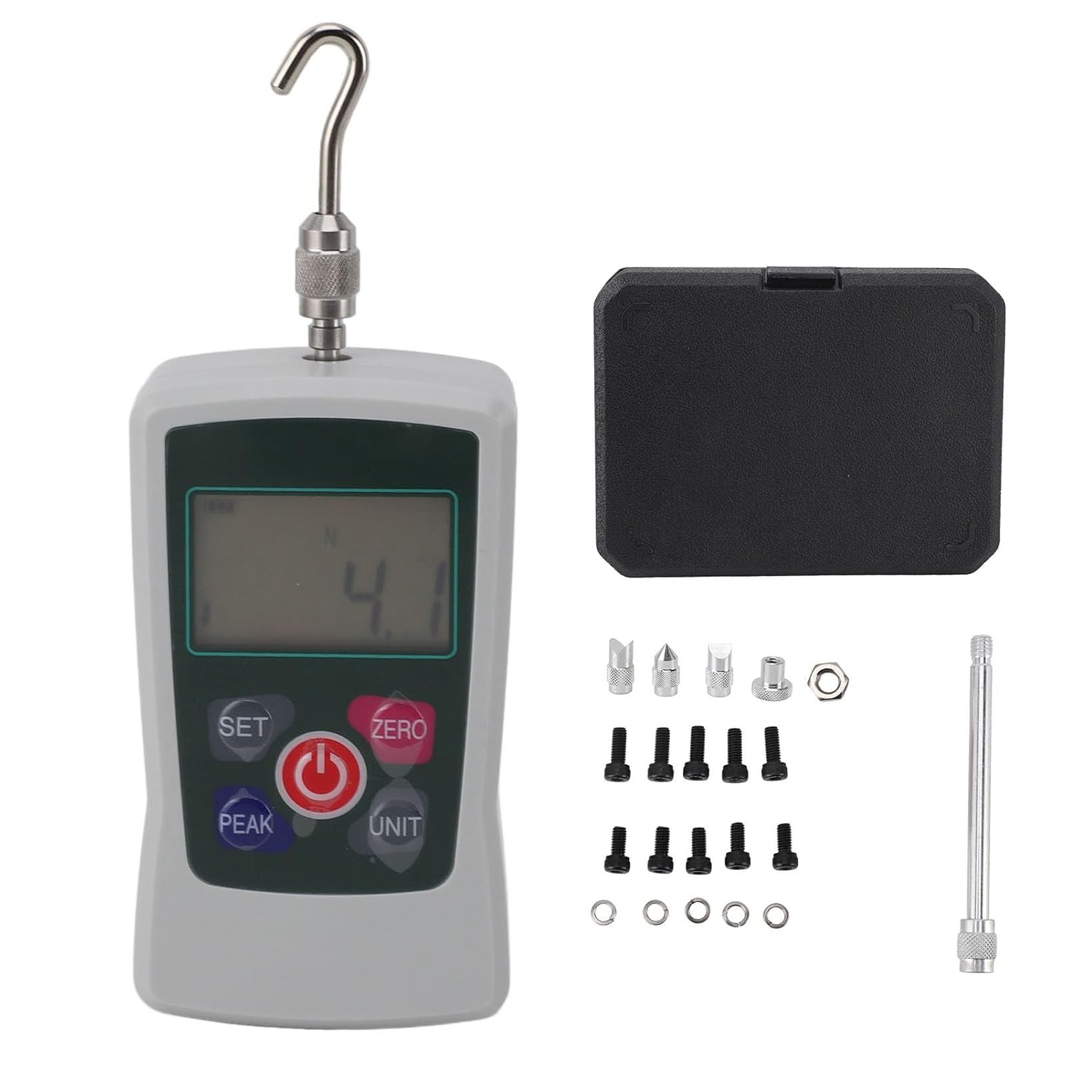 Digital Force Gauge 20N to 200N Portable Push Pull Meter N LB Kg Oz Units Dynamometer Built in Sensor Tension Pressure Tester
